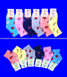 Цена за 12 пар. Вальс носки детские "Фрукты" с тормозами арт. С 226