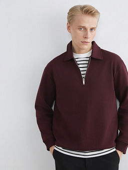 Polo Yaka Erkek Sweatshirt