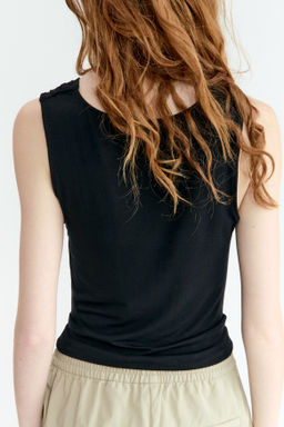 Top de punto con escote drapeado - H&m фото 8