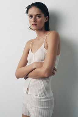 PLEATED FINE KNIT TOP - Zara фото 5