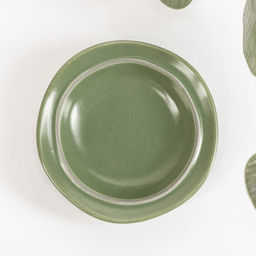 Соусник керамический «Крем», 8,7×1,6 см, цвет зелёный