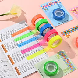 Набор 2 штуки, клейкая лента текстовыделительная (отклеиваемая) 75мм х 10м, оранжевый флуоресцентный - Calligrata фото 2