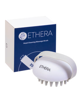 ETHERA Массажная силиконовая щётка для мытья головы, белый