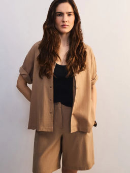 Блуза оверсайз из хлопка и вискозы ZR2605012010-63 / Zarina