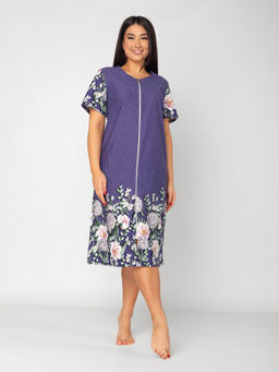 Халат женский кулирка на молнии "ВЕНЕРА" ФИОЛЕТОВЫЙ