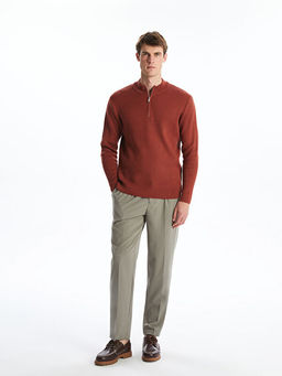 Dik Yaka Erkek Triko Kazak