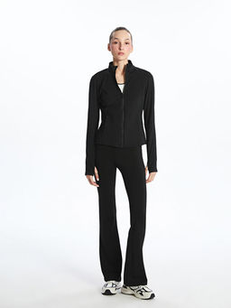 Dik Yaka Kad?n Fermuarl? Sweatshirt