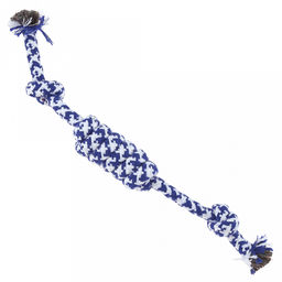 Игрушка для собаки Морской узел 25х3х3см, текстиль, орнамент, цвета микс (красный, зеленый, синий), Пэт тойс (Pet toys) (Китай)