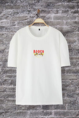 TRENDYOL MAN Siyah Oversize/Genis Kesim Rodeo Bask?l? T-Shirt TMNSS25TS00135 - Trendyolmilla фото 6