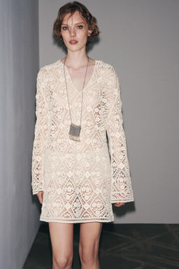ZW COLLECTION CROCHET MINI DRESS - Zara фото 14