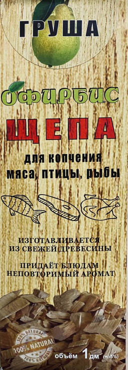 Щепа ГРУША 1л. коробка, арт. 044