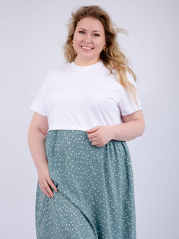 Платье Виттория, вискоза/кулирка До 60 размера - Малина фото 82