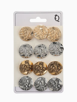 Цена за 12 шт. Брошь «Конгрев Листья», МИКС