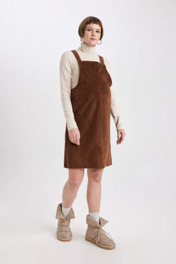 Regular Fit Midi Hamile Salopet Elbise - Defacto фото 2