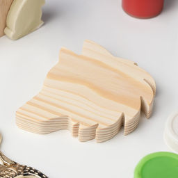 Цена за 2 шт. Заготовка для творчества Голова волка, 9,1х 8,1 х 1,2см