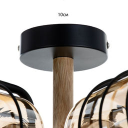 Светильник потолочный BayerLux «Моана», люстра 5хЕ27, 40 Вт, чёрный 43×14×21 см