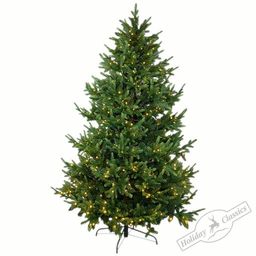 Ель "Делюкс" зеленая хвоя PE+PVC (300 LED огней) h=1,80 м d= 1,36 м