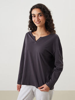 Ka??k Yaka Kad?n Pijama ?st?