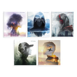 Цена за 5 шт. Тетрадь, 96 л, клетка, арт. 68521/ 5 ЧЕЛОВЕК И ГОРОД