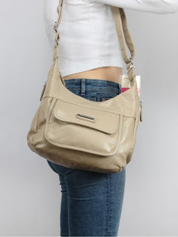 Сумка женская искусственная кожа Guecca-102, 1отд+карм/пер, плечевой ремень, бежевый SALE 264026 - Adelia фото 9