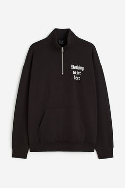 Sudadera oversize con media cremallera