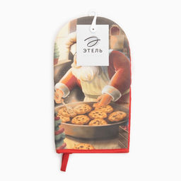 Варежка - прихватка новогодняя «Этель» Cookies, 15×28 см, саржа, хлопок 100%, ватин 250 г/м²