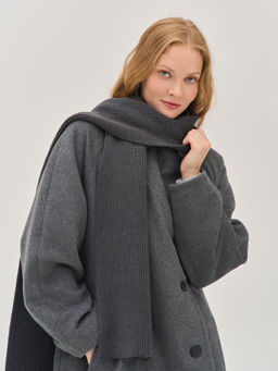 Шарф хлопковый "Графит"