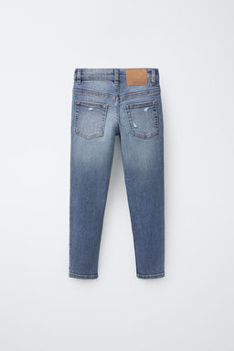 DENIM SKINNY ROTOS / Azul