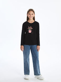 Bisiklet Yaka K?z ?ocuk Ti??rt - Waikiki фото 4