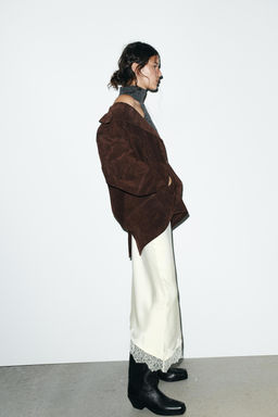 OVERSIZE SUEDE LEATHER BLAZER