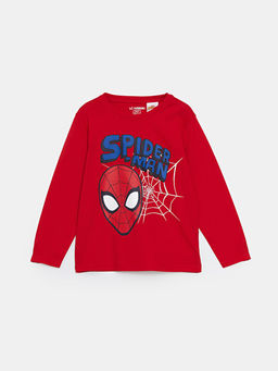 Bisiklet Yaka Spider-Man Bask?l? Erkek ?ocuk Pijama Tak?m?