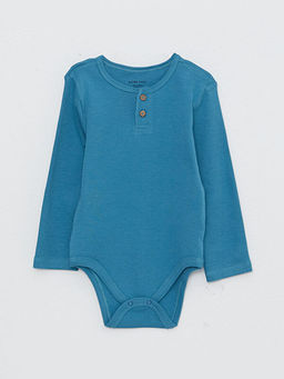 Bisiklet Yaka Uzun Kollu Pamuklu Erkek Bebek ??t??tl? Body 2li - Waikiki фото 3