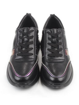 04-M27-21 BLACK Кроссовки женские (натуральная кожа)