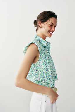 CAMISA HOMBRERAS ESTAMPADO FLORAL / Multicolor - Zara фото 3