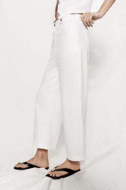 PANTAL?N CULOTTE BOTONES DORADOS / Blanco - Zara фото 4