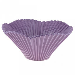 Фруктовница фарфоровая "Цветок" 20,5х21х9,8см, 900мл, цветной, цвет - сиреневый, в коробке (Китай)