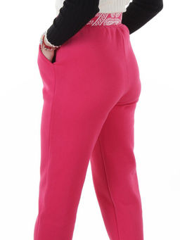 2611 CRIMSON Штаны утепленные спортивные женские (85% хлопок, 10% полиэстер, 5% спандекс)