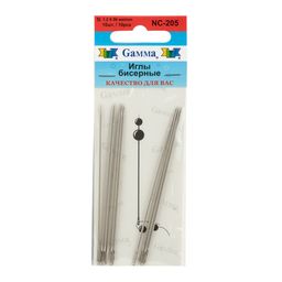 Gamma Иглы бисерные сталь NC-205 d 1.2 мм 10 шт
