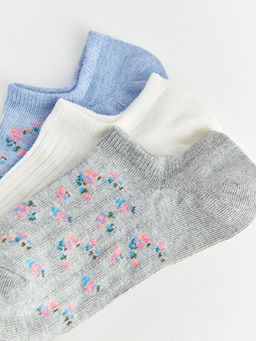 Desenli Kad?n Patik ?orap 3l?