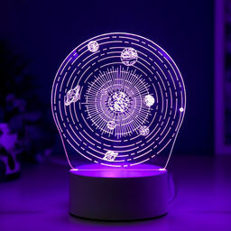 Светильник 3D RISALUX «Космос», LED-ночник, RGB, от сети, 9.5×13×17.5 см
