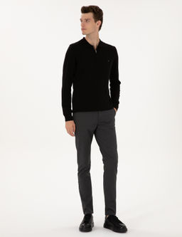 Siyah Slim Fit Kanvas Pantolon - Pierre cardin фото 3