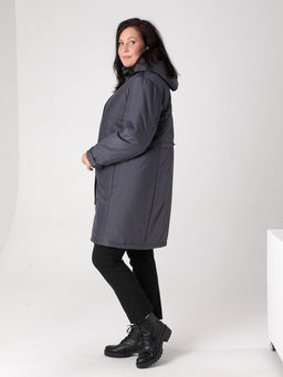 Еврозима! 24334 Полупальто дем. т.графитовый - Dizzyway фото 3