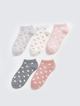 Desenli Kad?n Patik ?orap 5li Paket