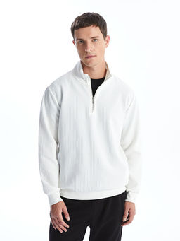 Dik Yaka Erkek Sweatshirt