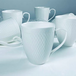 Набор из 6 кружек 360мл в под.уп. Фарфор арт.305-323 /LENARDI/