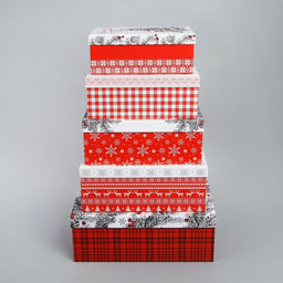 Набор подарочных коробок 5 в 1 Уютного Нового года, 22?14?8.5 ? 32.5?20?12.5 см