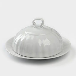 Маслёнка Добрушский завод «Бельё», 500 мл, фарфор, белая