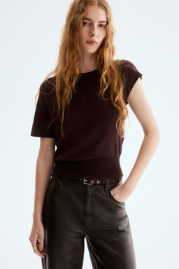Top de un hombro en punto fino - H&m фото 3
