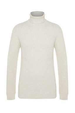 Trendyolmilla Man Ekru Slim Fit Yunlu Bal?kc? Yaka Reglan Kol Basic Triko Kazak TMNAW21KZ0404 фото 17