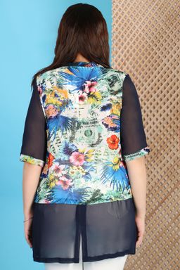 Блузка с тропическим принтом